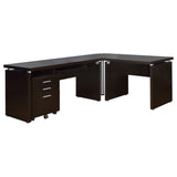 Skylar 2 - piece Home Office Set L - Shape Desk with File Cabinet Cappuccino - 800891 - S4 - image - 1