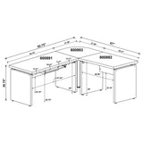 L-Shape Desk - Skylar Engineered Wood L-Shape Computer Desk Cappuccino