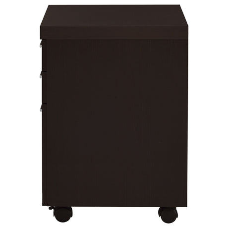 File Cabinet - Skylar 3-drawer Mobile File Cabinet Cappuccino