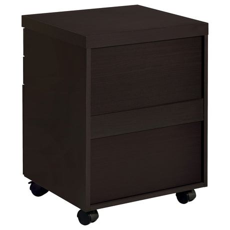 File Cabinet - Skylar 3-drawer Mobile File Cabinet Cappuccino