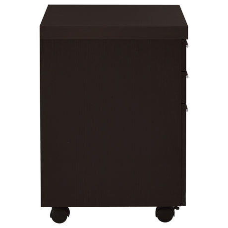 File Cabinet - Skylar 3-drawer Mobile File Cabinet Cappuccino