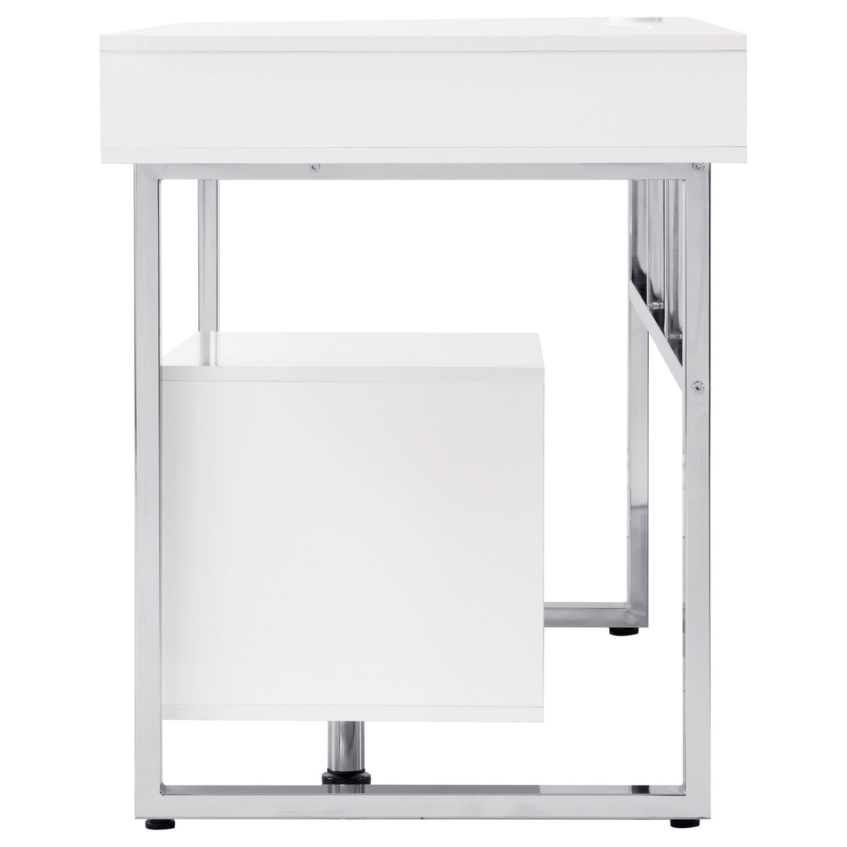 Computer Desk - Whitman 4-drawer Writing Desk Glossy White