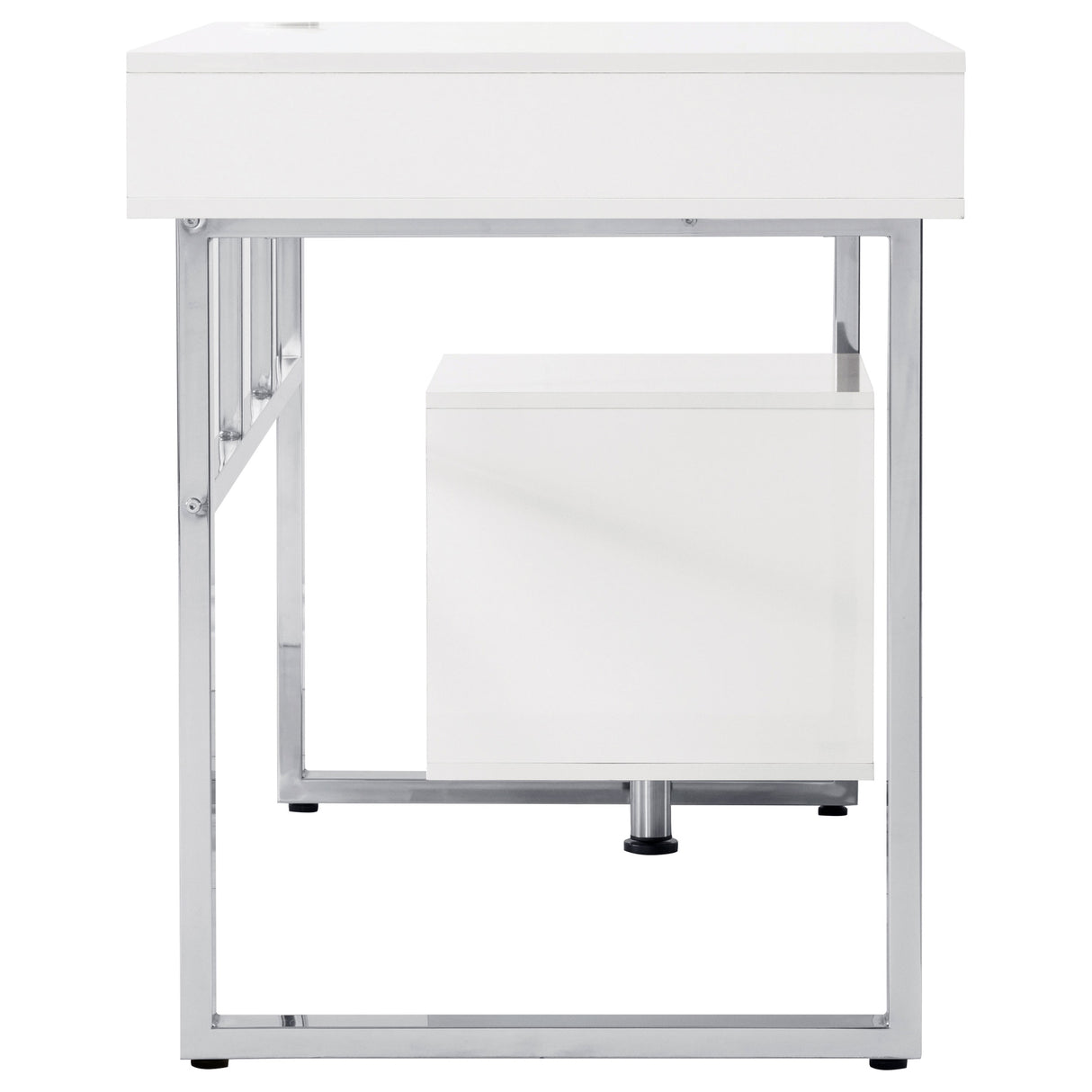 Computer Desk - Whitman 4-drawer Writing Desk Glossy White