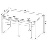 Computer Desk - Skeena Computer Desk with Keyboard Drawer Cappuccino