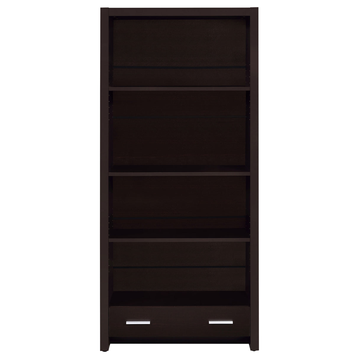 Bookcase - Skylar 5-shelf Bookcase with Storage Drawer Cappuccino