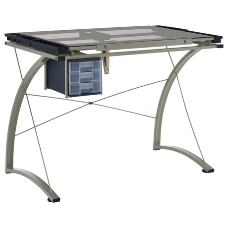 Drafting Desk - Melo 3-Drawer Drafting Desk Champagne