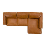 Modrest Cambria - Modern RAF Cognac Leather Sectional Sofa - Home Elegance USA