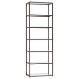 Bookcase - Kate 6-shelf Bookcase Black Nickel