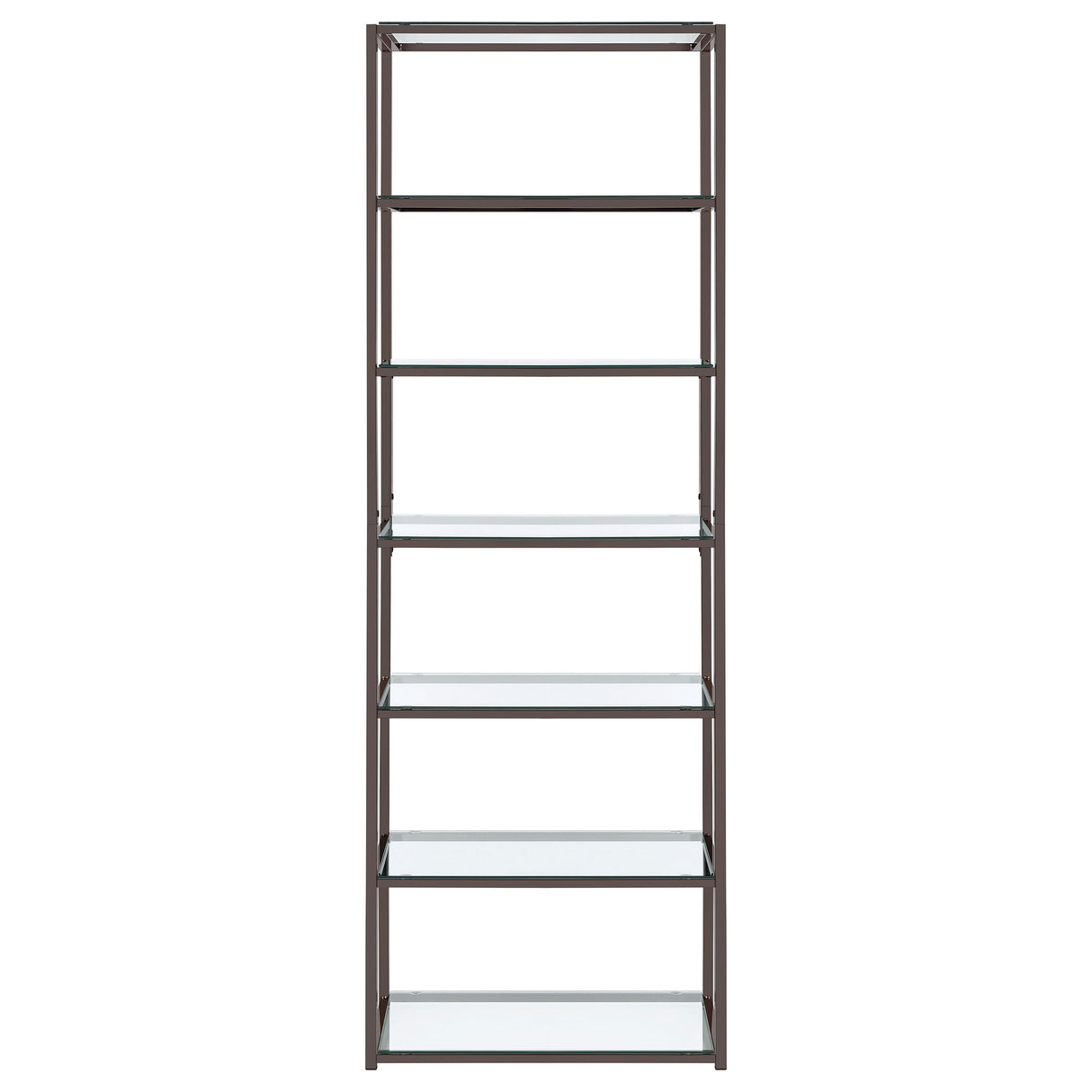 Bookcase - Kate 6-shelf Bookcase Black Nickel