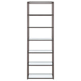 Bookcase - Kate 6-shelf Bookcase Black Nickel