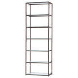 Bookcase - Kate 6-shelf Bookcase Black Nickel