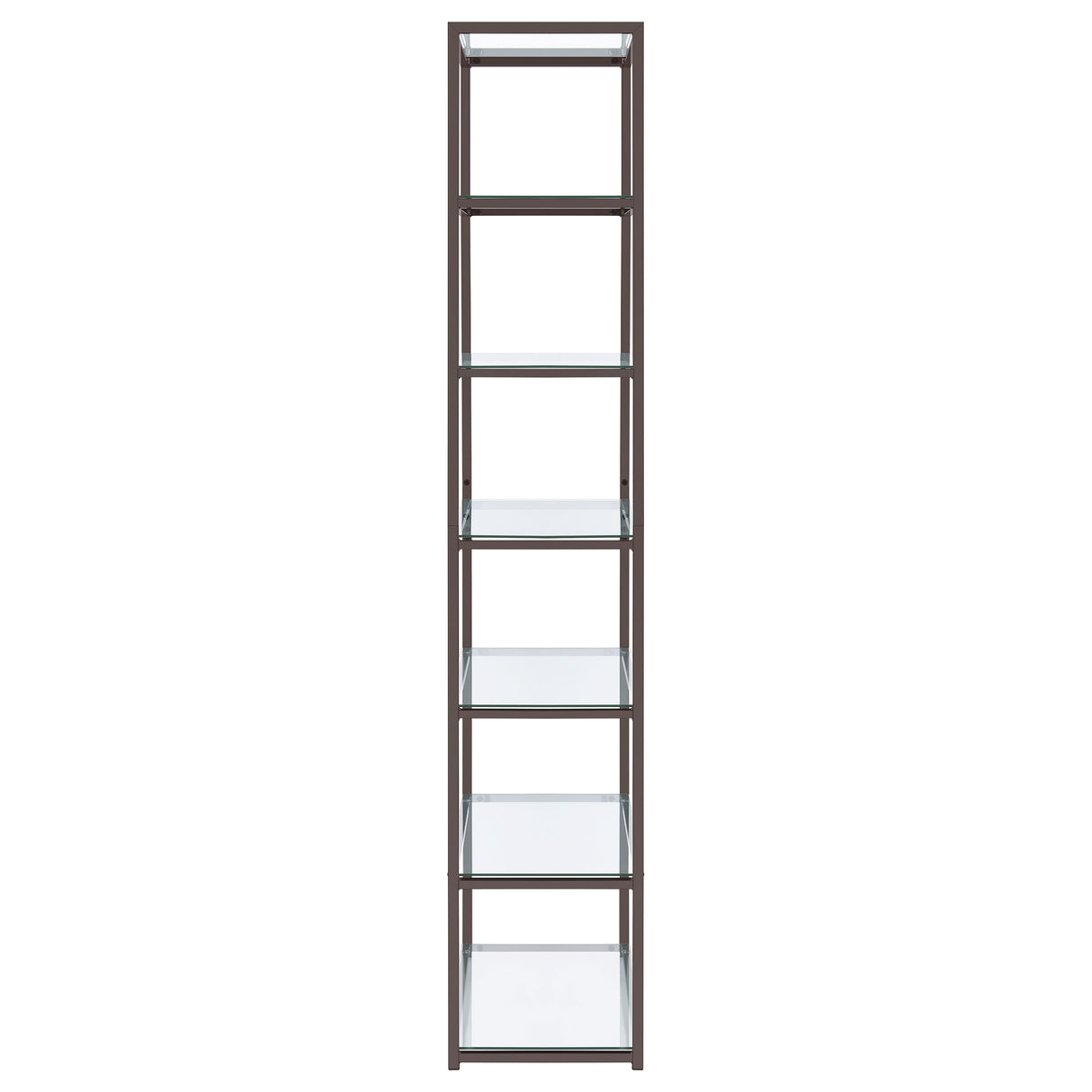 Bookcase - Kate 6-shelf Bookcase Black Nickel