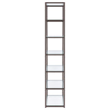 Bookcase - Kate 6-shelf Bookcase Black Nickel