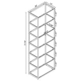 Bookcase - Kate 6-shelf Bookcase Black Nickel