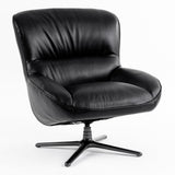 Modrest Theo - Modern Black Leather Accent Chair