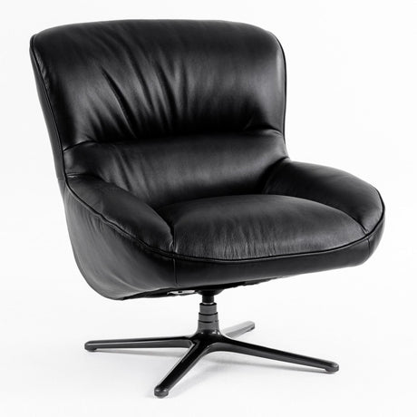 Modrest Theo - Modern Black Leather Accent Chair