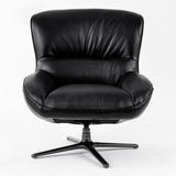 Modrest Theo - Modern Black Leather Accent Chair