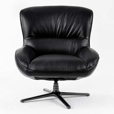 Modrest Theo - Modern Black Leather Accent Chair