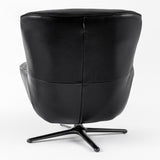Modrest Theo - Modern Black Leather Accent Chair