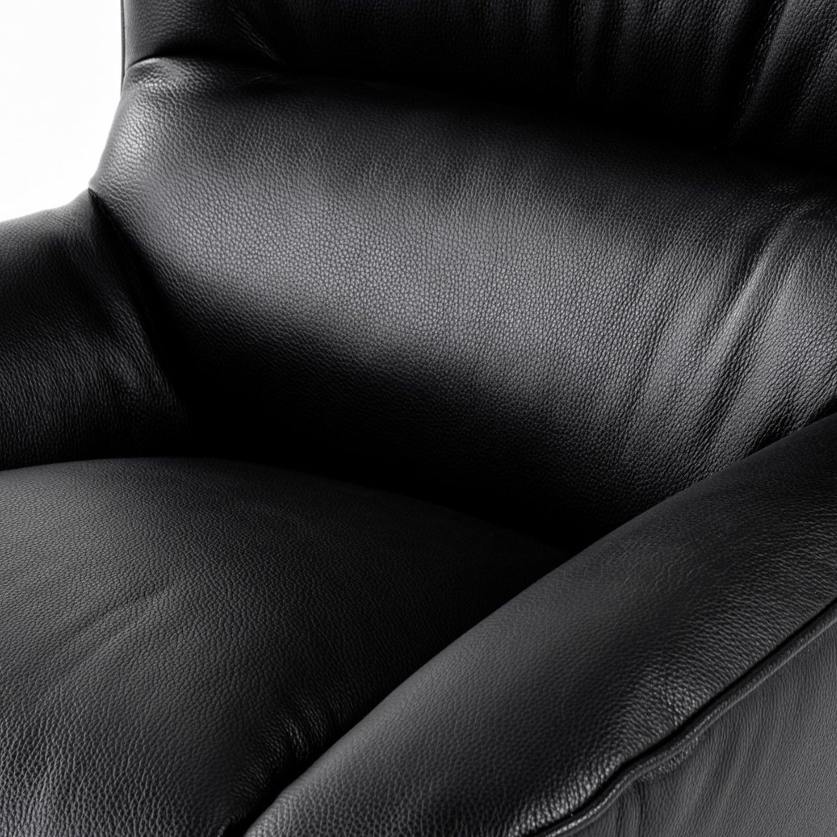 Modrest Theo - Modern Black Leather Accent Chair