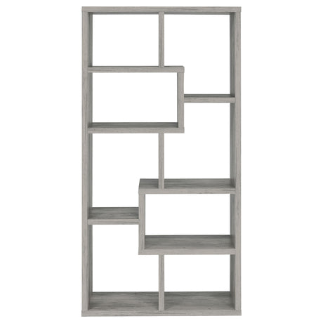 Bookcase - Theo 10-shelf Bookcase Grey Driftwood