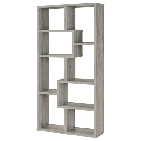 Bookcase - Theo 10-shelf Bookcase Grey Driftwood