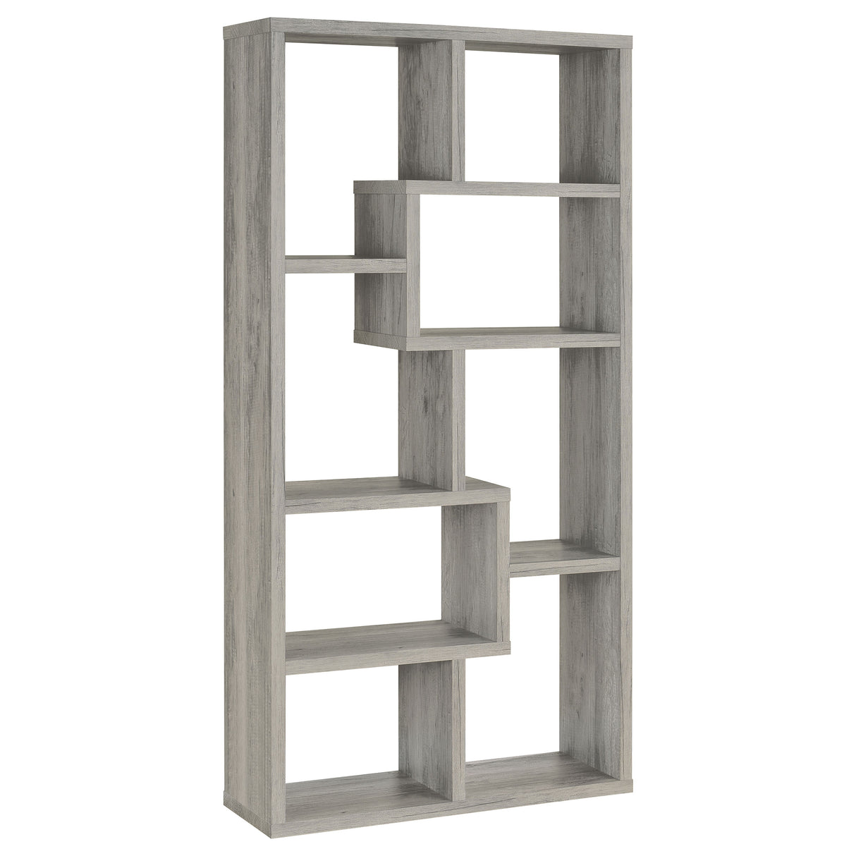 Bookcase - Theo 10-shelf Bookcase Grey Driftwood