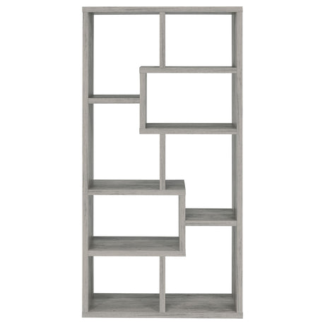 Bookcase - Theo 10-shelf Bookcase Grey Driftwood