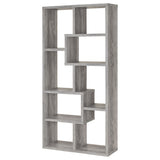Bookcase - Theo 10-shelf Bookcase Grey Driftwood