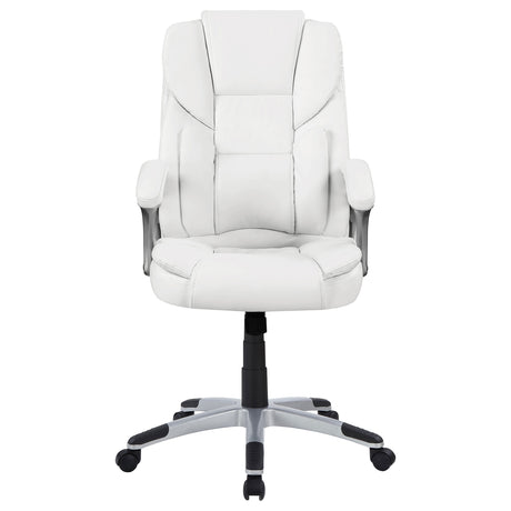 Office Chair - Kaffir Adjustable Height Office Chair White and Silver