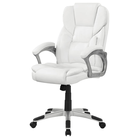 Office Chair - Kaffir Adjustable Height Office Chair White and Silver