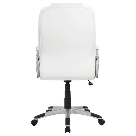 Office Chair - Kaffir Adjustable Height Office Chair White and Silver