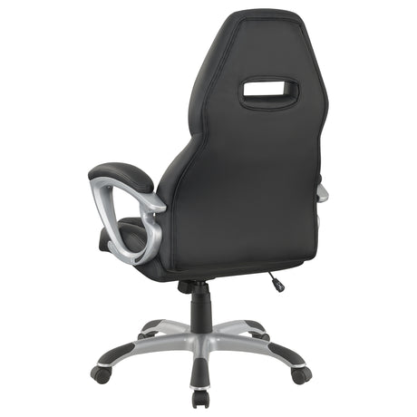 Office Chair - Bruce Adjustable Height Office Chair Black and Silver