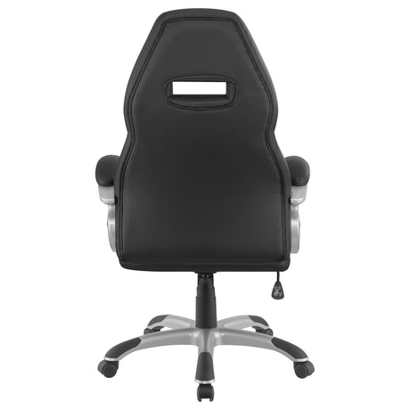 Office Chair - Bruce Adjustable Height Office Chair Black and Silver