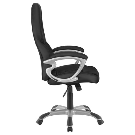 Office Chair - Bruce Adjustable Height Office Chair Black and Silver