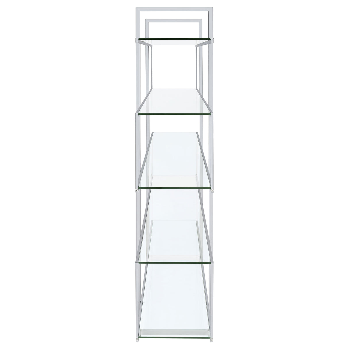 Bookcase - Elmer 5-shelf Bookcase Chrome and Clear