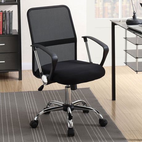 Office Chair - Gerta Office Chair with Mesh Backrest Black and Chrome