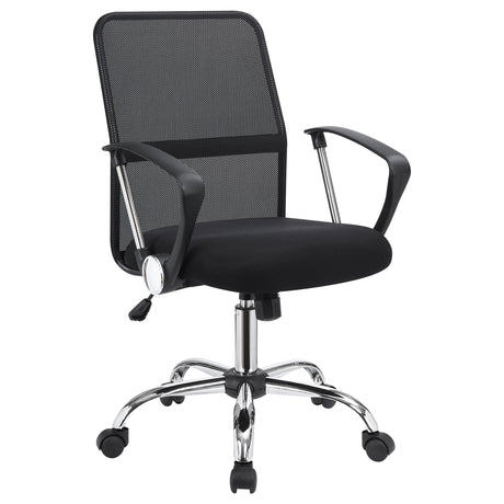 Office Chair - Gerta Office Chair with Mesh Backrest Black and Chrome