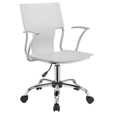 Office Chair - Himari Adjustable Height Office Chair White and Chrome