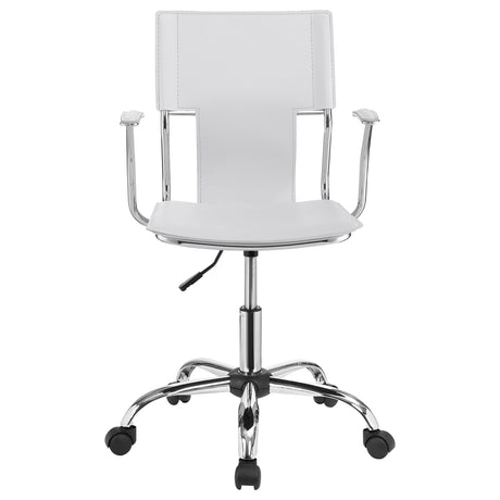 Office Chair - Himari Adjustable Height Office Chair White and Chrome