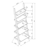 3 Pc Desk Set - Colella 3 - piece 1 - drawer Ladder Desk Set Cappuccino - 801373 - S3 - image - 8