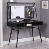 Writing Desk - Jessie Writing Desk with USB Ports Black and Gunmetal