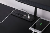 Alfie Gaming Desk with USB Ports Gunmetal | Coaster | Home Elegance USA