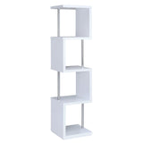 Baxter 4 - shelf Bookcase White and Chrome | Coaster - 801418 - Home Elegance USA - 4