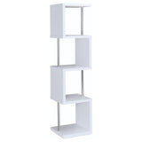 Baxter 4 - shelf Bookcase White and Chrome | Coaster - 801418 - Home Elegance USA - 8