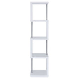 Baxter 4 - shelf Bookcase White and Chrome | Coaster - 801418 - Home Elegance USA - 9