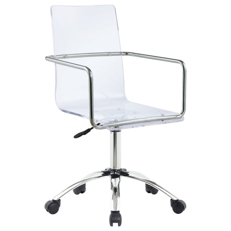 Amaturo Office Chair with Casters Clear and Chrome | Coaster | Home Elegance USA