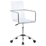 Amaturo Office Chair with Casters Clear and Chrome | Coaster | Home Elegance USA