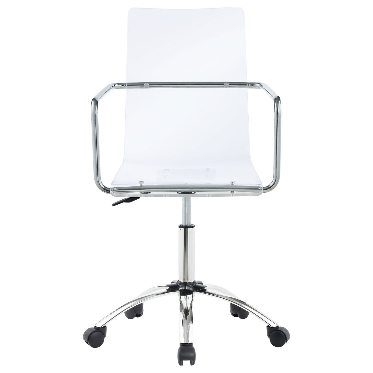 Amaturo Office Chair with Casters Clear and Chrome | Coaster | Home Elegance USA