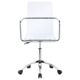 Amaturo Office Chair with Casters Clear and Chrome | Coaster | Home Elegance USA